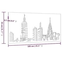 Wanddecoratie tuin skyline-ontwerp 105x55 cm cortenstaal - thumbnail