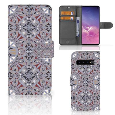 Samsung Galaxy S10 | Bookcase | Flower Tiles