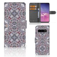 Samsung Galaxy S10 | Bookcase | Flower Tiles - thumbnail
