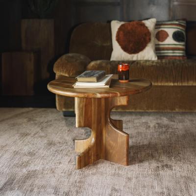 Dutchbone Morgan Bijzettafel Rond Hout - Bruin