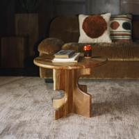 Dutchbone Morgan Bijzettafel Rond Hout - Bruin - thumbnail