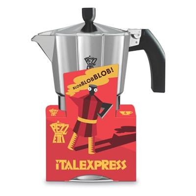 Italiaans koffiezetapparaat - PEZZETTI - ITALEXPRESS - Aluminium - 6 kopjes - Roestvrij staal