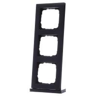 Gira E2 afdekraam mat zwart 3-voudig 021309 Gira E2 afdekraam mat zwart 3-voudig 021309