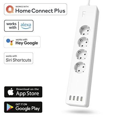 Hama WLAN-stekkerdoos 4-weg Zonder Hub Individueel Schakelbaar 4-weg USB