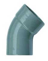 Wavin PVC Bocht 45° Mof-Spie 160mm - Efficiënte Waterdoorvoer met Lage Weerstand - thumbnail