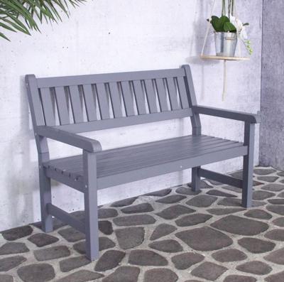 SenS Tuinbank "bordeaux" grijs hout 125x92cm
