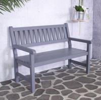 SenS Tuinbank "bordeaux" grijs hout 125x92cm - thumbnail
