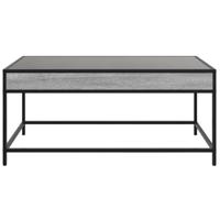 Salontafel met Infinity LED 90x50x41 cm grijs sonoma eikenkleur - thumbnail
