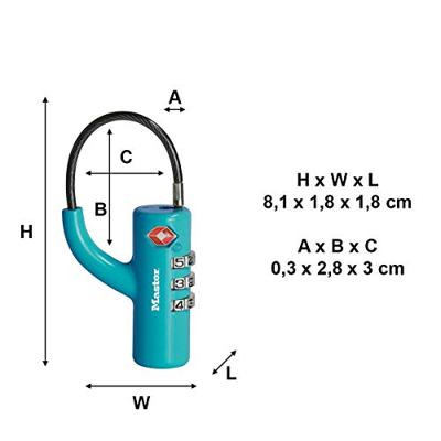 Masterlock Cijferslot 18mm - 4717EURDBLU 4717EURDBLU