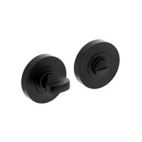 Intersteel Rozet met toilet-/badkamersluiting verdekt 52x10mm - mat zwart - thumbnail