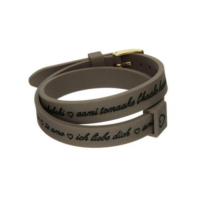 Armband Dames il mezzometro I LOVE YOU GOLD - BRACCIALE IN SILICONE/SILICONE BRACELET Armband Dames il mezzometro I LOVE YOU GOLD - BRACCIALE IN SILICONE/SILICONE BRACELET