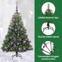VidaXL Kunstkerstboom met 150 led met standaard groen 120 cm pe en pvc - thumbnail