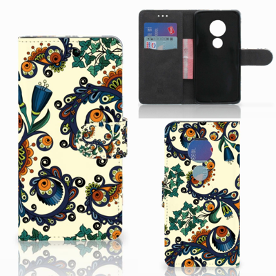 Wallet Case Motorola Moto G7 Play Barok Flower Wallet Case Motorola Moto G7 Play Barok Flower