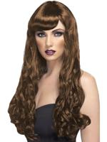 Desire pruik lang bruin - thumbnail