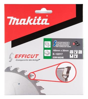 Makita HM Zaagblad Effi Compo 165x20x24T - E-12217 Makita HM Zaagblad Effi Compo 165x20x24T - E-12217