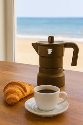 Italiaans koffiezetapparaat - PEZZETTI - SOLIDEXPRESS - Aluminium - 3 kopjes - Khaki