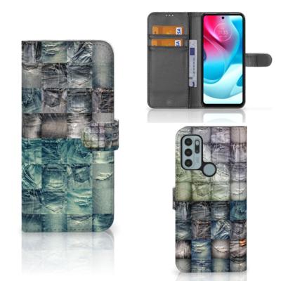 Wallet Case met Pasjes Motorola Moto G60s Spijkerbroeken Wallet Case met Pasjes Motorola Moto G60s Spijkerbroeken