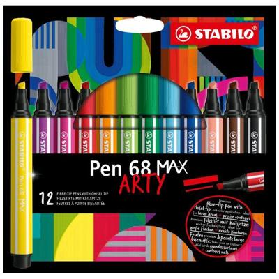 Viltstift stabilo pen 68/12 max arty 12st assorti | 6 stuks