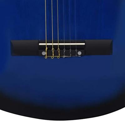 Gitaar cutaway met equalizer 6 snaren western akoestisch blauw - thumbnail