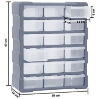 Organiser met 18 medium lades 38x16x47 cm - thumbnail