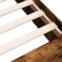 Bedframe bewerkt hout gerookt eikenkleurig 75x190 cm - thumbnail