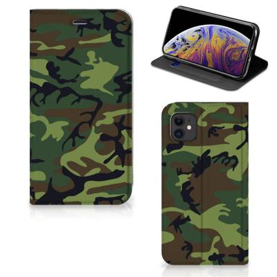 Apple iPhone 11 | Hoesje met Magneet | Army Dark Apple iPhone 11 | Hoesje met Magneet | Army Dark