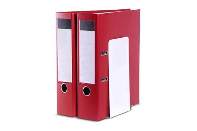 MAUL ordner- boekensteun metaal 24X12x24cm set van 2 stuks wit
