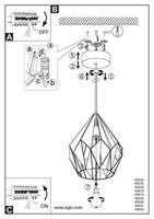Eglo HanglampCarlton 1 31cm zwart met goud - 49931 - thumbnail