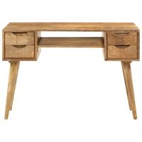 Bureau met lades 110x47x76 cm massief mangohout - thumbnail