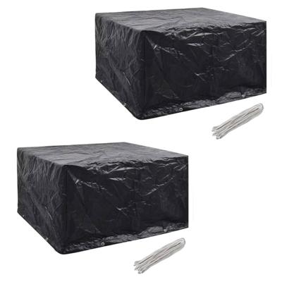 VidaXL Tuinmeubelhoezen poly rattan 2 st 6-persoons 172x113 cm