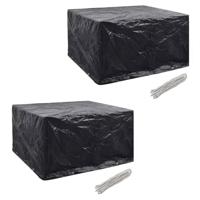 VidaXL Tuinmeubelhoezen poly rattan 2 st 6-persoons 172x113 cm - thumbnail