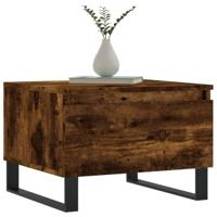 Salontafels 2 st 50x46x35 cm bewerkt hout gerookt eikenkleurig - thumbnail