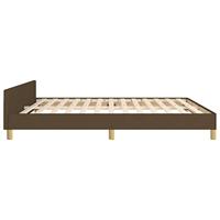 Bedframe zonder matras stof donkerbruin 180x200 cm - thumbnail