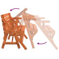 Picknicktafel met banken 2-in-1 ombouwbaar massief vurenhout - thumbnail