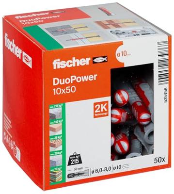 Fischer 535456 DUOPOWER 10x50 LD 2-componenten plug 50 mm 10 mm 50 stuk(s) - thumbnail