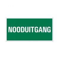 Bord Nooduitgang - 150x300 mm. - thumbnail