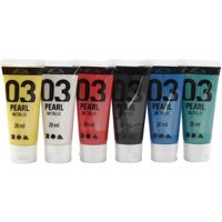 A-color Acrylverf metallic, metallic, standaardkleuren, 6x20 ml/ 1 doos - thumbnail