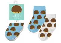 Bossche bollen sokken 0-6 m wit/blauw set 2 - thumbnail