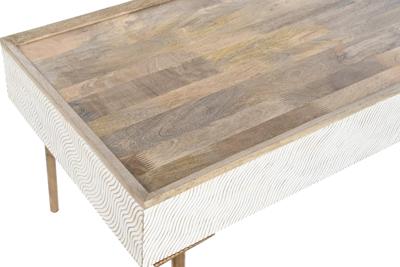 Hoofdtafel Home ESPRIT Ijzer Mangohout 120 x 60 x 57 cm