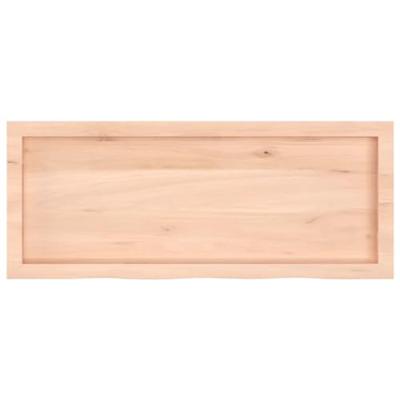 Tafelblad 100x40x(2-4) cm onbehandeld massief eikenhout