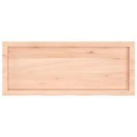 Tafelblad 100x40x(2-4) cm onbehandeld massief eikenhout - thumbnail