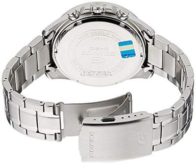 Casio EFR-552D-1A2VUEF Horloge Chronograaf (l x b x h) 53 x 47 x 12.3 mm Zilver-blauw Materiaal (behuizing): RVS Materiaal (armband): RVS