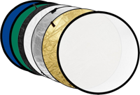 Godox reflectieschermen 7-in-1 Gold, Silver, Black, White, Translucent, Blue, Green - 80cm - thumbnail