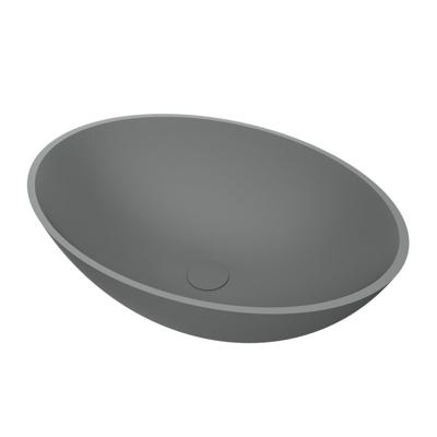 Waskom AQS Prince Cast Marble 49x34 cm Ovaal Mat Grijs Aquasplash Waskom AQS Prince Cast Marble 49x34 cm Ovaal Mat Grijs Aquasplash