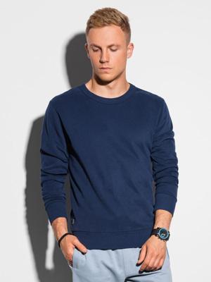Ombre - Heren Sweater - Navy - Afgewerkt Met Boord - Ronde Halslijn