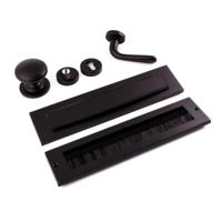 Hardbrass Voordeurset Pragma/Silvia compleet linkswijzend SKG3 met kerntrekbeveiliging - puurzwart - thumbnail