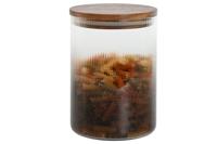 Set van 3 Potjes Home ESPRIT Grijs Natuurlijk Acacia Borosilicaatglas 900 ml 1,5 L 1,2 L 3 Onderdelen - thumbnail