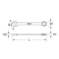 KS Tools 503.42055 503.42055 Steek-ringratelsleutel Sleutelbreedte (metrisch) 5.5 mm - thumbnail