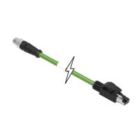 Molex 1201080203 Sensor/actuator connector, geassembleerd M12 Aantal polen (sensoren): 4 RJ45, stekker 2.0 m 1 stuk(s) Piece - thumbnail