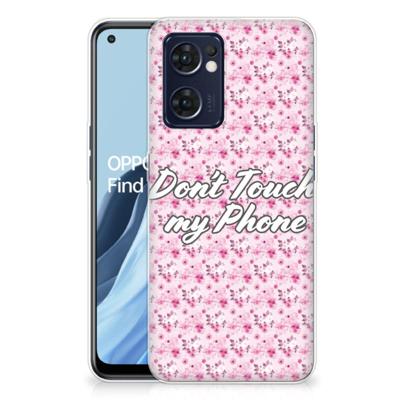 OPPO Reno 7 5G | Find X5 Lite Silicone-hoesje Flowers Pink DTMP OPPO Reno 7 5G | Find X5 Lite Silicone-hoesje Flowers Pink DTMP